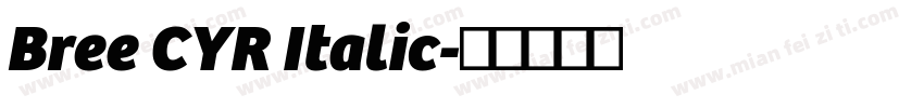 Bree CYR Italic字体转换